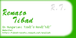 renato tibad business card